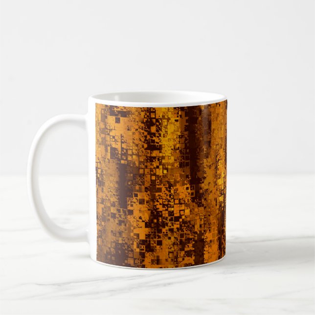 Abstraktes Farbpixel Kaffeetasse (Links)
