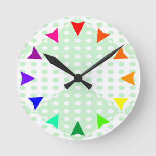 Abstraktes Farbrad-Design Wand-Uhr Runde Wanduhr