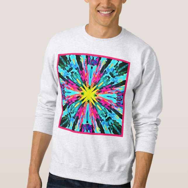 Abstraktes Farbverlaufsmuster Sweatshirt (Vorderseite)