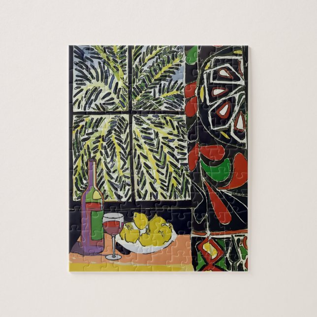 Abstraktes Fenster mit Wein (Vertikal)