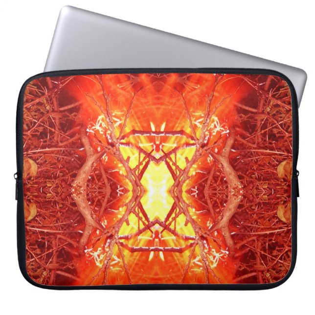 Abstraktes Feuer Laptopschutzhülle (Vorderseite)