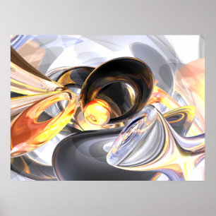 Abstraktes Feuer- und Eisposter Poster