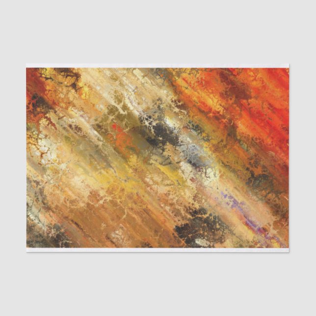 abstraktes Feuer- und Goldpapier Seidenpapier (Vorderseite)