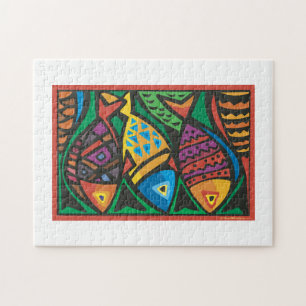 Abstraktes Fisch-Kunstdesign