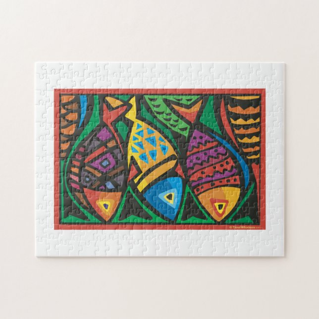 Abstraktes Fisch-Kunstdesign (Horizontal)