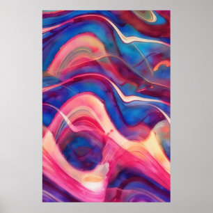 Abstraktes fließendes Kunstposter für die Heimwand Poster