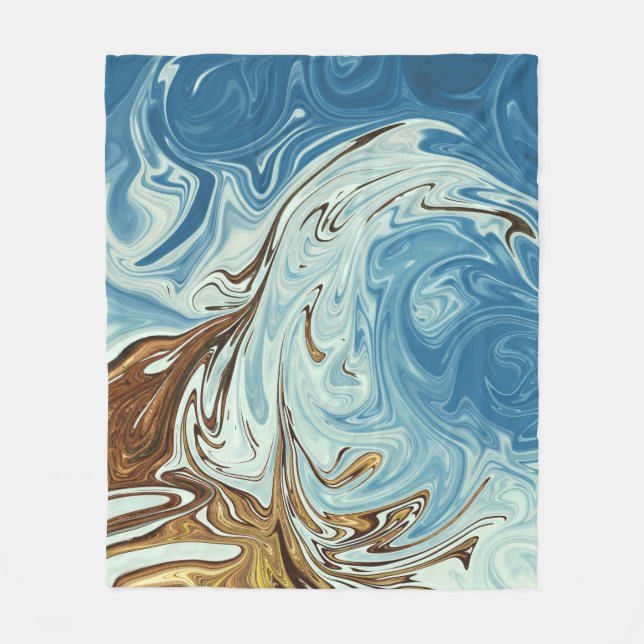 Abstraktes Fließverhalten Fleecedecke (Vorderseite)
