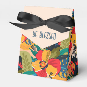 Abstraktes Floral Sei Gesegnet Geschenkschachtel