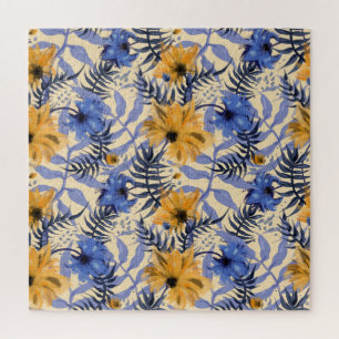 Abstraktes Floral: Wasserfarbe Modernes Muster