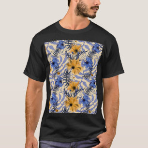Abstraktes Floral: Wasserfarbe Modernes Muster T-Shirt