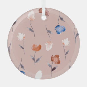 Abstraktes florales Aquarell: Pastell nahtlos. Ornament Aus Glas