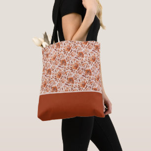 Abstraktes florales Aquarellmuster in Herbstfarben Tasche