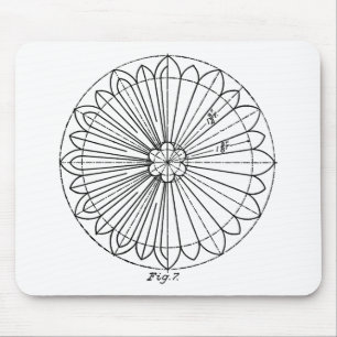 Abstraktes florales architektonisches Designelemen Mousepad
