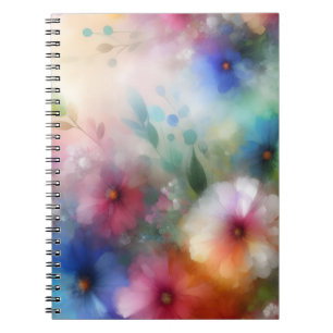 Abstraktes Florales im Wasserfarben-Stil Notizblock