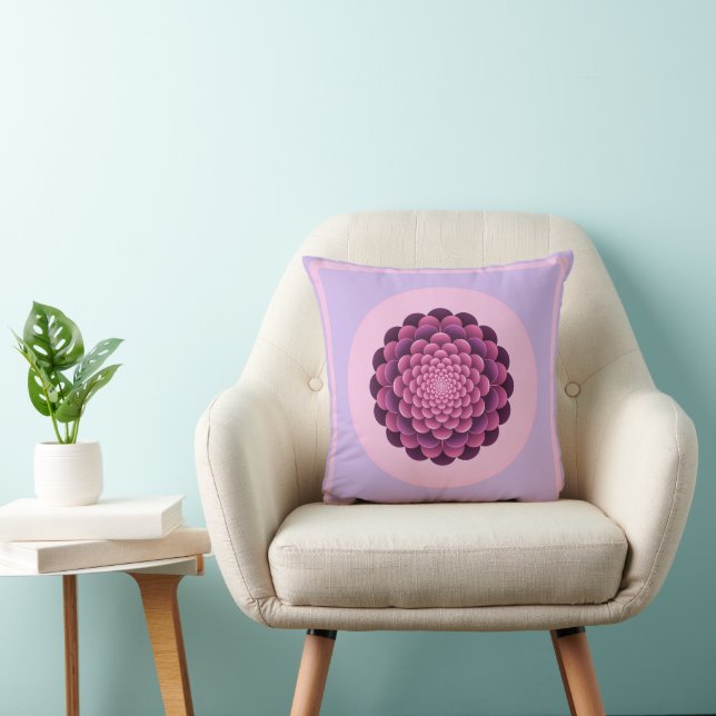 Abstraktes florales Mandala-Kissen Kissen (Stuhl )