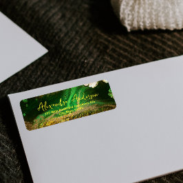 Abstraktes Fluid Paint Imitate Gold Metallic Foil 