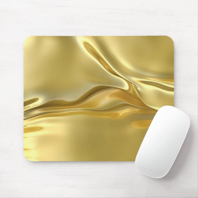 Abstraktes Flüssiggold Mousepad (Mit Mouse)