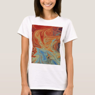 Abstraktes Flüssigkeitsmuster T-Shirt