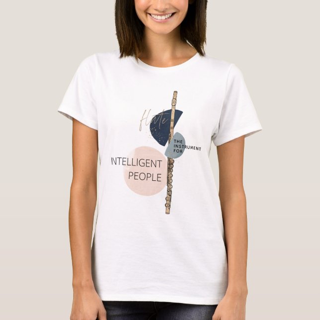 Abstraktes Flutangebot Modernes Rosa und Marine T-Shirt (Vorderseite)