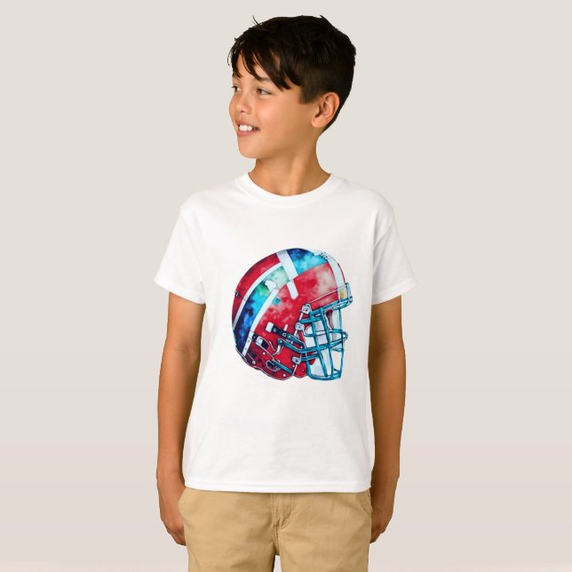Abstraktes Football Helm Artwork T-Shirt (Vorne ganz)