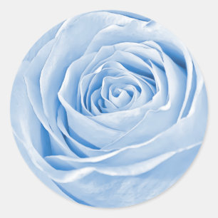 Abstraktes Foto einer hellblauen Rose Runder Aufkleber