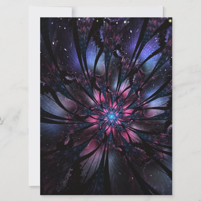 Abstraktes Fraktal Blume Design. (Vorderseite)