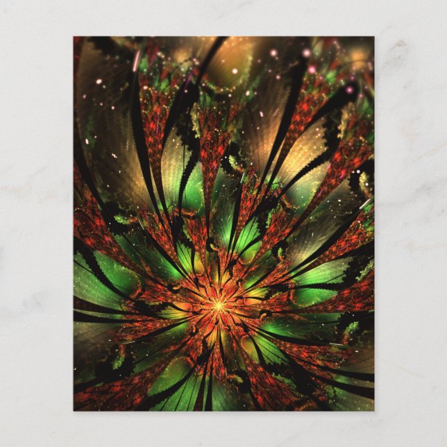 Abstraktes Fraktal Blume Design. (Vorderseite)