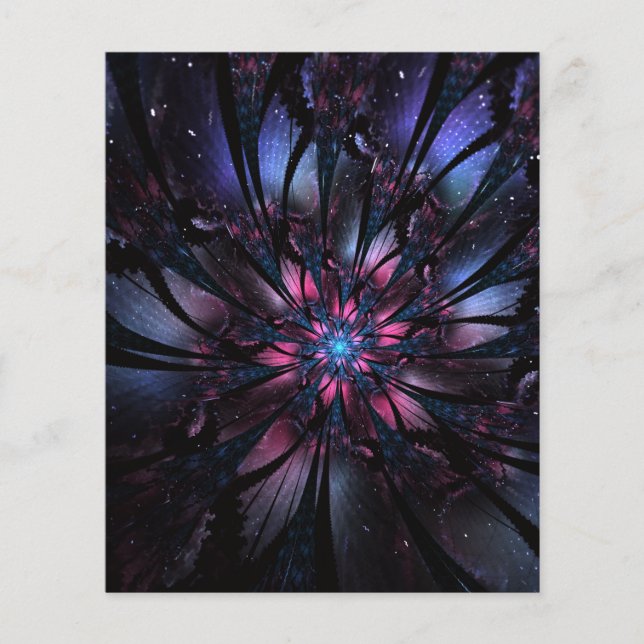 Abstraktes Fraktal Blume Design. (Vorderseite)
