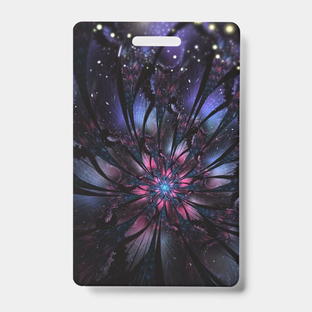 Abstraktes Fraktal Blume Design. Ausweis (Vorderseite)