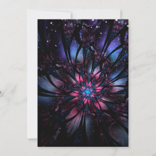 Abstraktes Fraktal Blume Design. Dankeskarte