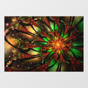Abstraktes Fraktal Blume Design. Fensteraufkleber