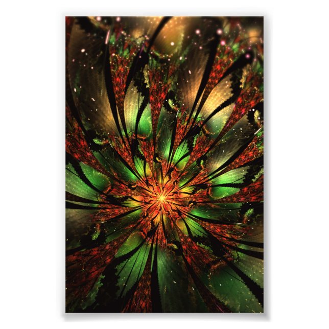 Abstraktes Fraktal Blume Design. Fotodruck (Vorne)