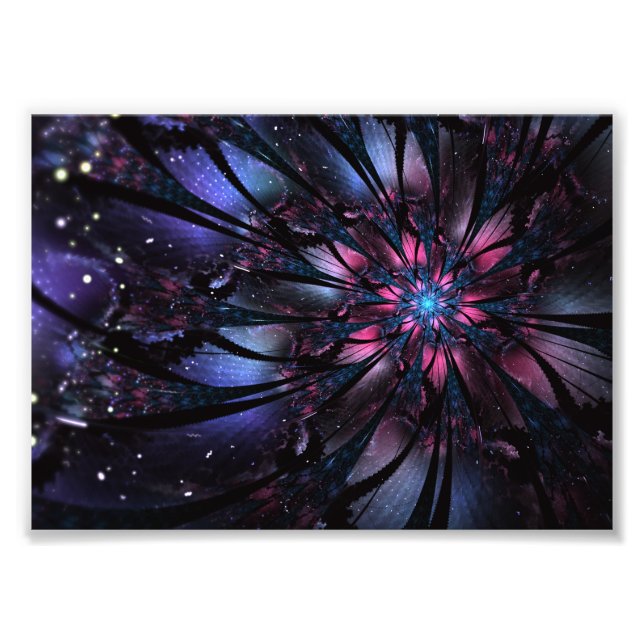 Abstraktes Fraktal Blume Design. Fotodruck (Vorne)