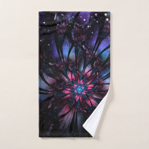 Abstraktes Fraktal Blume Design. Handtuch