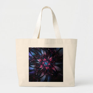 Abstraktes Fraktal Blume Design. Jumbo Stoffbeutel