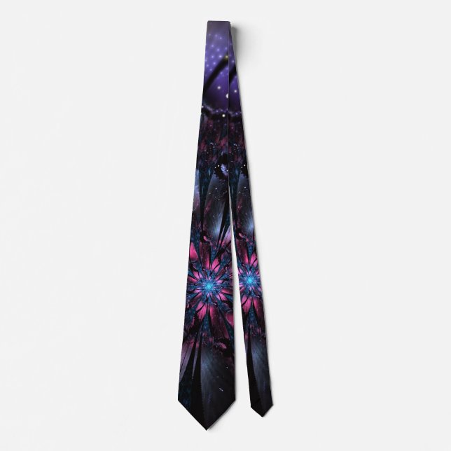 Abstraktes Fraktal Blume Design. Krawatte (Vorderseite)