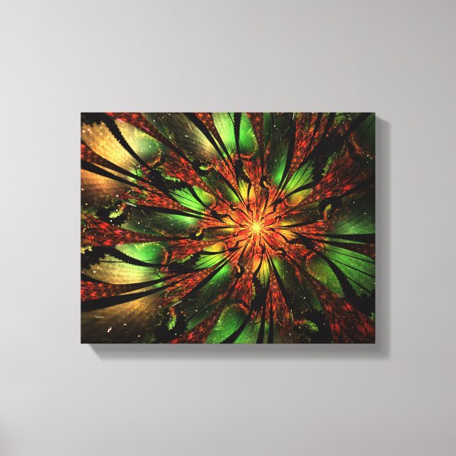 Abstraktes Fraktal Blume Design. Leinwanddruck (Vorderseite)
