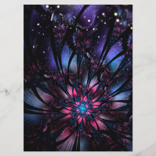 Abstraktes Fraktal Blume Design. Menükarte