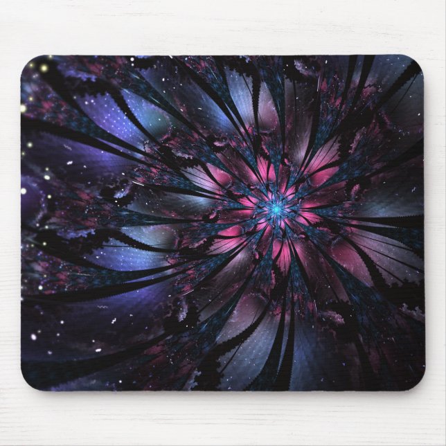 Abstraktes Fraktal Blume Design. Mousepad (Vorne)