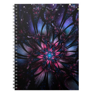 Abstraktes Fraktal Blume Design. Notizblock