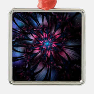 Abstraktes Fraktal Blume Design. Ornament Aus Metall