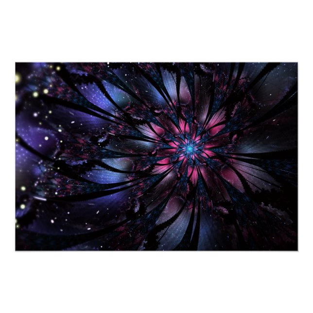 Abstraktes Fraktal Blume Design. Poster (Vorderseite)