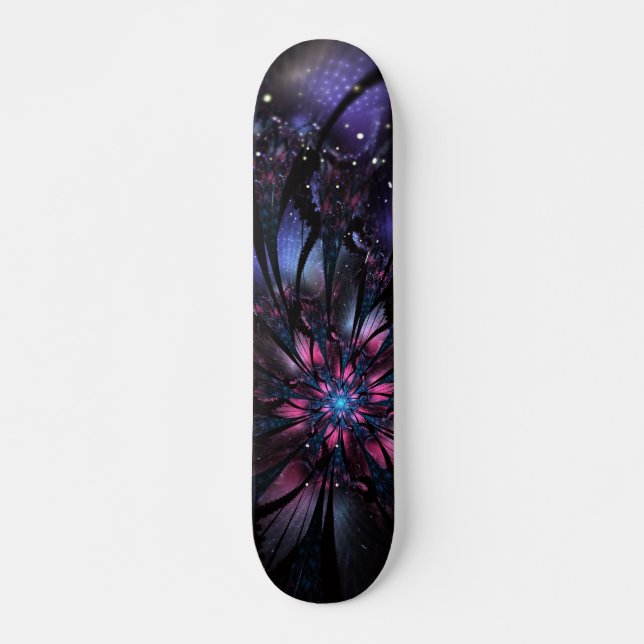 Abstraktes Fraktal Blume Design. Skateboard (Vorne)