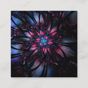 Abstraktes Fraktal Blume Design. Telefonnummerkarte