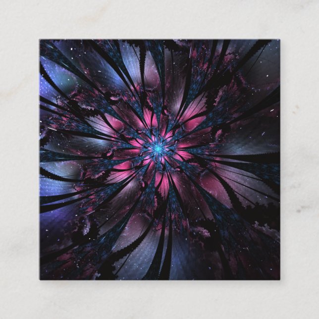 Abstraktes Fraktal Blume Design. Terminkarte (Vorderseite)