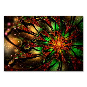 Abstraktes Fraktal Blume Design. Tischnummer