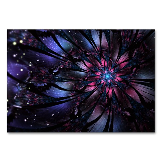 Abstraktes Fraktal Blume Design. Tischnummer (Vorderseite)