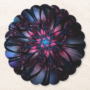 Abstraktes Fraktal Blume Design. Untersetzer