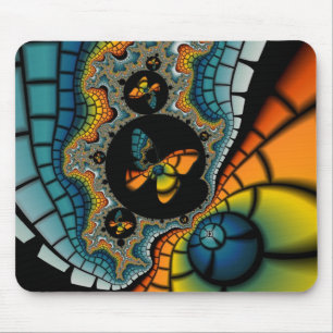 abstraktes Fraktal Butterfly Cacoon Mousepad
