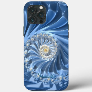 Abstraktes Fraktal in Blau und Schick Case-Mate iPhone Hülle